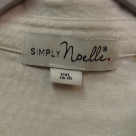 Simply Noelle Long Sleeve Button Down Blouse w/Two Front Pockets, NWOT - Picture 5 of 7